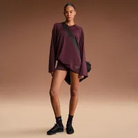 NikeSKIMS Airy жіноча оверсайз V-Neck Long-Sleeve Top колір червоний