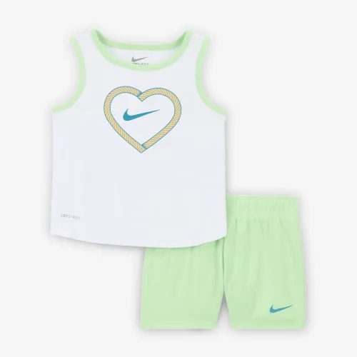 Nike Dri-FIT Happy Camper Baby (12-24M) Mesh шорты набор цвет зеленый