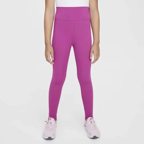 Nike One Big детские (Girls') Dri-FIT С высокой Талией лосины цвет фиолетовый