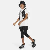 Nike Pro Big детские (для мальчиков) Dri-FIT Short-Sleeve Top цвет белый