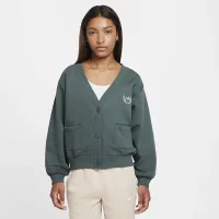 Nike Sportswear Club Fleece Girls' Cardigan цвет зеленый