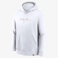 Georgia Bulldogs Statement Wordmark Lockup Heavyweight мужские Nike College Pullover Толстовка с капюшоном цвет белый