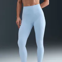 Nike One женская С высокой Талией 7/8 лосины с карманамисиний
