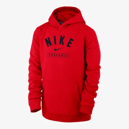 Nike Baseball Big дитячі (для хлопчиків) Pullover Толстовка з капюшоном колір червоний