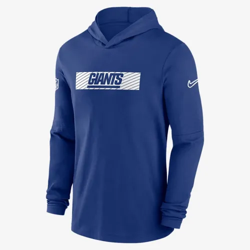 New York Giants Sideline чоловічі Nike Dri-FIT NFL Long-Sleeve Hooded Top блакитний