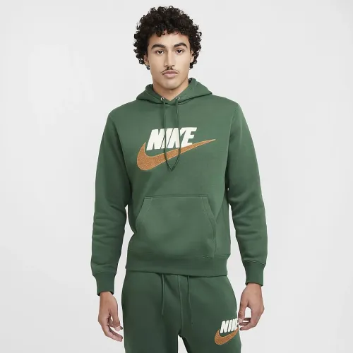 Nike Club Fleece чоловічі Pullover Толстовка з капюшоном колір зелений