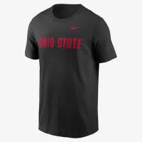 Ohio State Buckeyes Primetime Everцвет зеленый Wordmark мужские Nike College футболка цвет черный