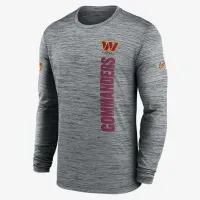 Washington Commanders Sideline Velocity мужские Nike Dri-FIT NFL Long-Sleeve футболка цвет серый