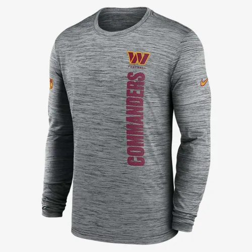 Washington Commanders Sideline Velocity мужские Nike Dri-FIT NFL Long-Sleeve футболка цвет серый