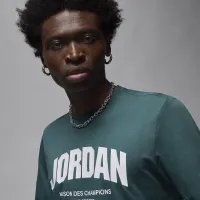 Nike Jordan Sport мужские Dri-FIT футболка цвет зеленый