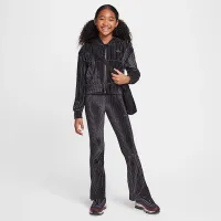 Nike Sportswear Big дитячі (Girls') Full-Zip Ribbed Толстовка з капюшоном колір чорний