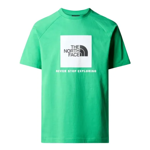 Футболка The North Face Raglan колір червонийbox 0A87NJPO81 - зелена