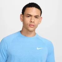 Nike чоловічі Heatheколір червоний Short-Sleeve Hydroguard Swim Shirt блакитний