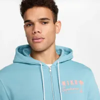 Nike Club чоловічі Full-Zip Fleece Толстовка з капюшоном блакитний