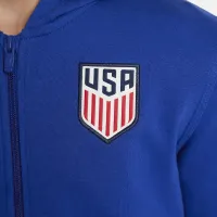USMNT Club Big детские (для мальчиков) Nike Soccer Full-Zip French Terry Толстовка с капюшоном синий