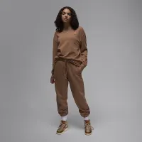 Nike Jordan женская оверсайз Long-Sleeve футболка цвет коричневый