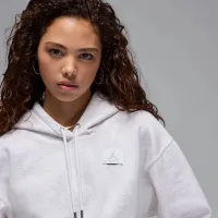 Nike Jordan Flight Fleece женская Satin-Lined Pullover Толстовка с капюшоном цвет коричневый