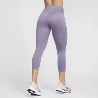 Nike Go женская Firm-Support С высокой Талией Cropped лосины с карманамицвет фиолетовый