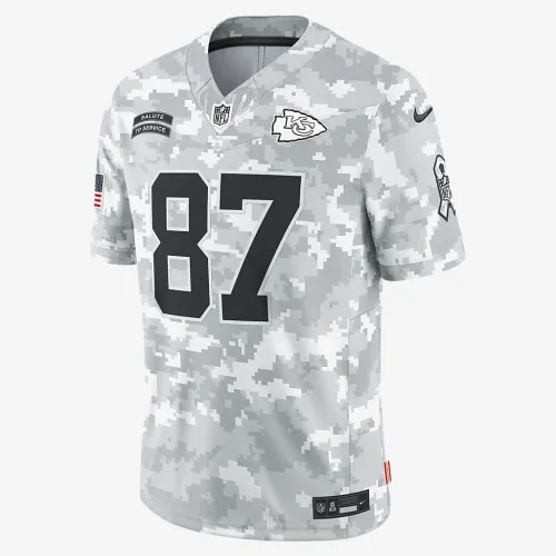 Travis Kelce Kansas City Chiefs Salute to Service чоловічі Nike Dri-FIT NFL Limited Jersey колір білий