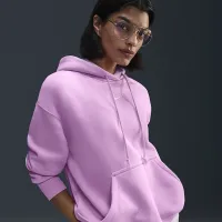 Nike Sportswear Phoenix Fleece женская оверсайз Pullover Толстовка с капюшоном Pink
