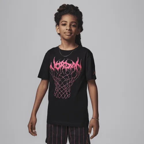 Nike Jordan Dri-FIT MJ Sport Big детские Graphic футболка цвет черный