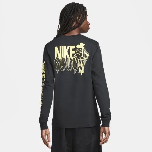 Nike мужские Long-Sleeve Fitness футболка цвет черный