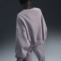 Nike Sportswear Phoenix Fleece жіноча Over-оверсайз Crew-Neck Logo світшот колір сірий