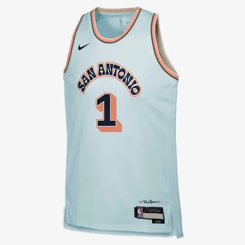 Victor Wembanyama San Antonio Spurs 2024/25 City Edition Big дитячі Nike Dri-FIT NBA Swingman Jersey блакитний