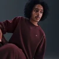 Nike Solo Swoosh чоловічі Fleece Crew колір червоний