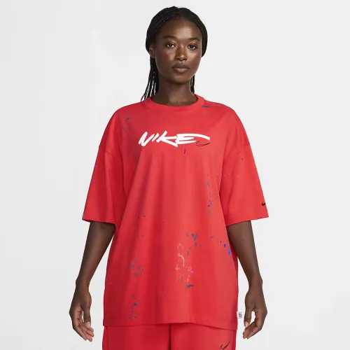 Nike Sportswear Breaking жіноча оверсайз Short-Sleeve футболка колір червоний