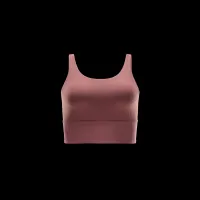 Nike Zenvy Rib женская Light-Support Padded Longline Sports Bra Pink