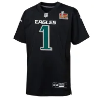 Jalen Hurts Philadelphia Eagles Super Bowl LIX Big детские Nike NFL Game Jersey цвет черный