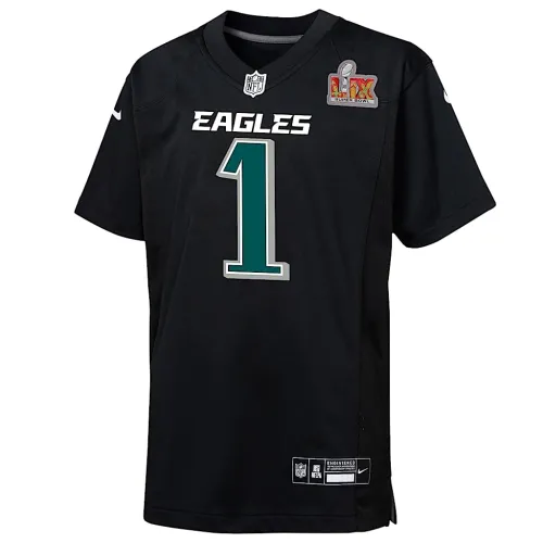 Jalen Hurts Philadelphia Eagles Super Bowl LIX Big детские Nike NFL Game Jersey цвет черный