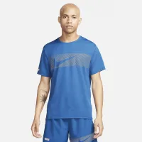 Nike Miler Flash чоловічі Dri-FIT UV Short-Sleeve Running Top блакитний