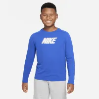 Nike Dri-FIT Multi+ Big дитячі (для хлопчиків) Long-Sleeve Top блакитний