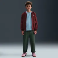 Nike Sportswear Club Fleece Big детские Full-Zip Толстовка с капюшоном цвет красный