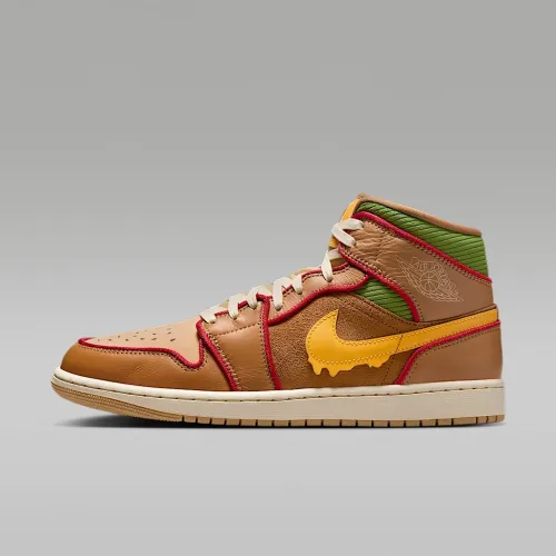Nike Air Jordan 1 Mid SE чоловічі Кросівки колір коричневий