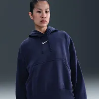 Nike Sportswear Phoenix Fleece женская Over-оверсайз Pullover Толстовка с капюшоном синий