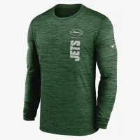 New York Jets Sideline Velocity мужские Nike Dri-FIT NFL Long-Sleeve футболка цвет зеленый