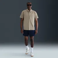 Nike 24.7 PerfectStretch чоловічі Dri-FIT Short-Sleeve Button-Down Top колір коричневий