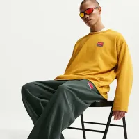 Nike Solo Swoosh мужские Fleece Open-Hem Pants цвет зеленый