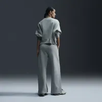 Nike Sportswear Phoenix Fleece жіноча З високою талією Wide-Leg Logo Pants колір зелений