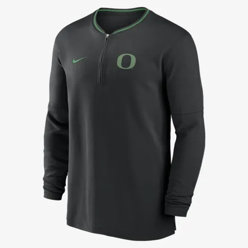 Oregon Ducks Sideline Coach чоловічі Nike Dri-FIT College 1/2-Zip Long-Sleeve Top колір чорний