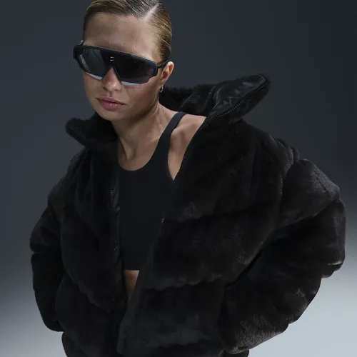 Nike Sportswear Windpuffer женская Therma-FIT Loose Faux Fur Куртка цвет черный