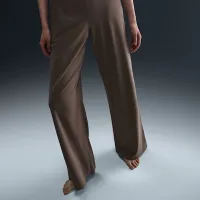 Nike Zenvy женская Dri-FIT С высокой Талией Wide-Leg Pants цвет коричневый