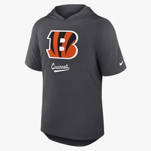 Cincinnati Bengals чоловічі Nike Dri-FIT NFL Hooded футболка колір сірий