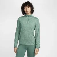 Nike Swift Element жіноча UV Protection 1/4-Zip Running Top колір зелений