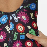 Nike Swim Garden Party Big детские (Girls') U-Back One-Piece Swimsuit цвет черный