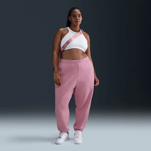 Nike Sportswear Phoenix Fleece женская С высокой Талией оверсайз Sweatpants (большие размеры) Pink