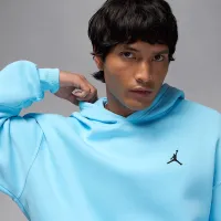 Nike Jordan Brooklyn Fleece чоловічі оверсайз Pullover Толстовка з капюшоном блакитний